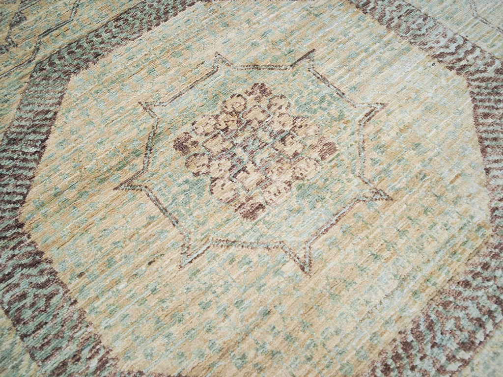 8x10 Ft Light Green Mamluk Rug - Wool Oriental Rug