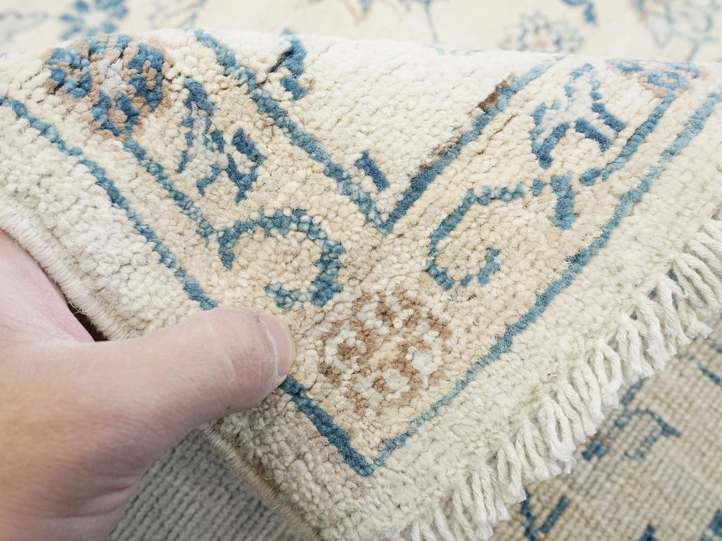 5x7 Ft White Serapi Rug - Vintage Afghan Floral Rug - Persian Design