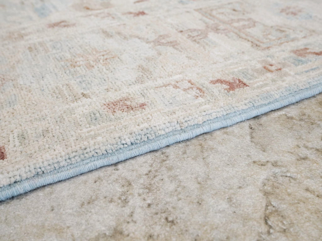 4x6 Ft Light Blue Serapi Rug - Afghan Handmade Oriental Rug