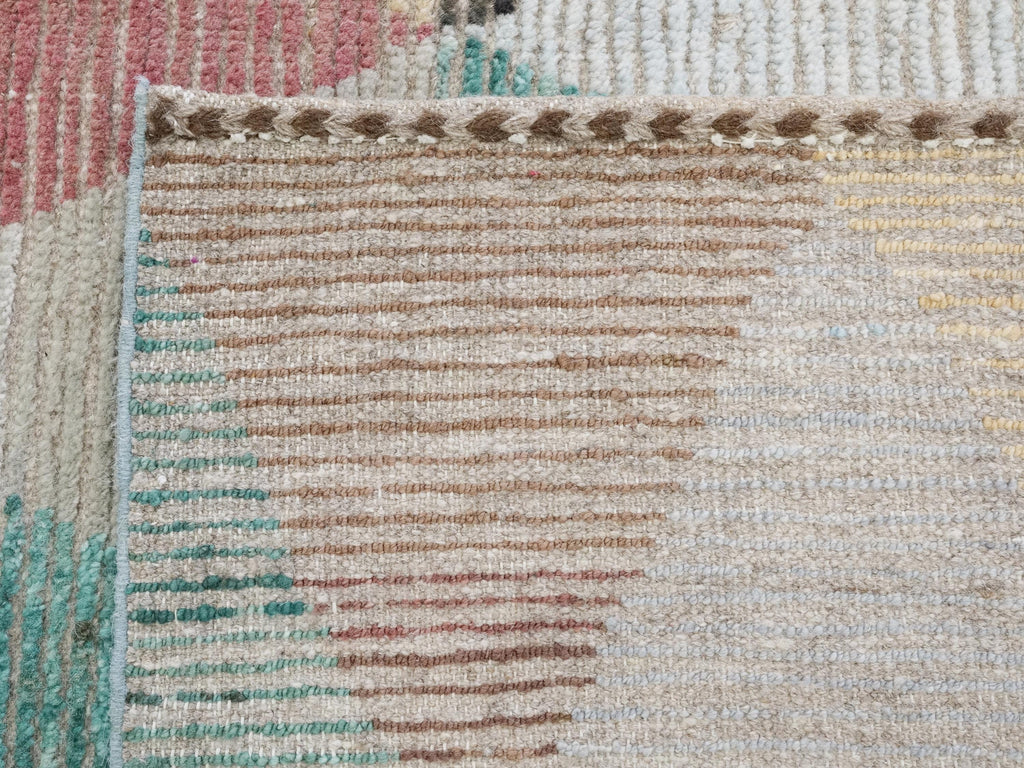 7x10 Ft Colorful Moroccan Wool Rug - Hand Knotted Afghan Rug