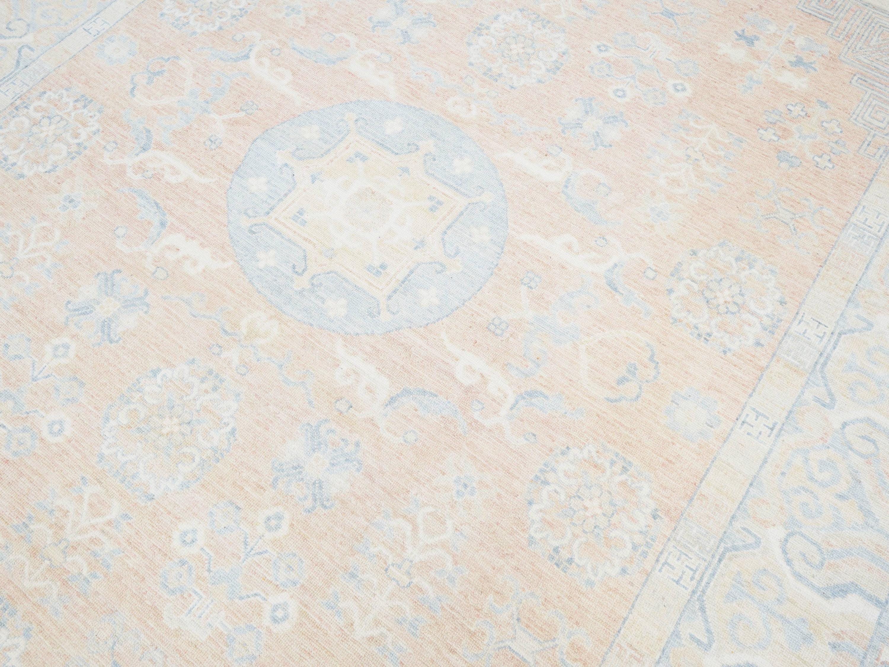 9x12 Ft Orange Oushak Rug - Handmade Area Rug - Ottoman Design