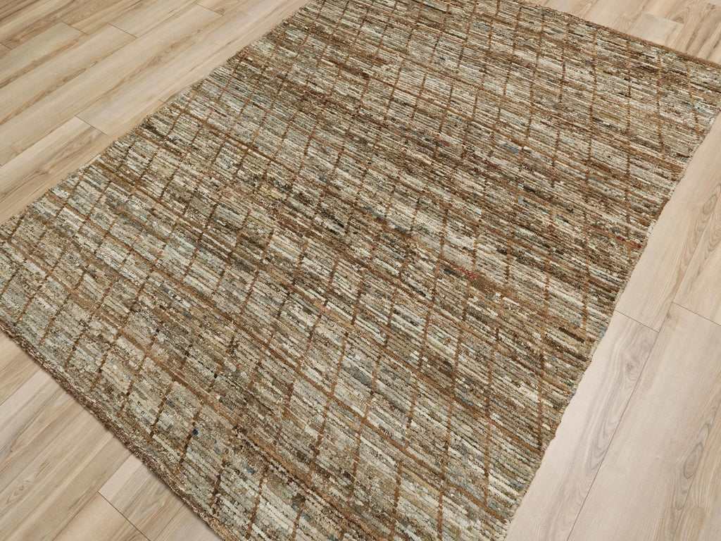 6x8 Ft Hand Knotted Moroccan Rug - Handmade Afghan Wool Rug