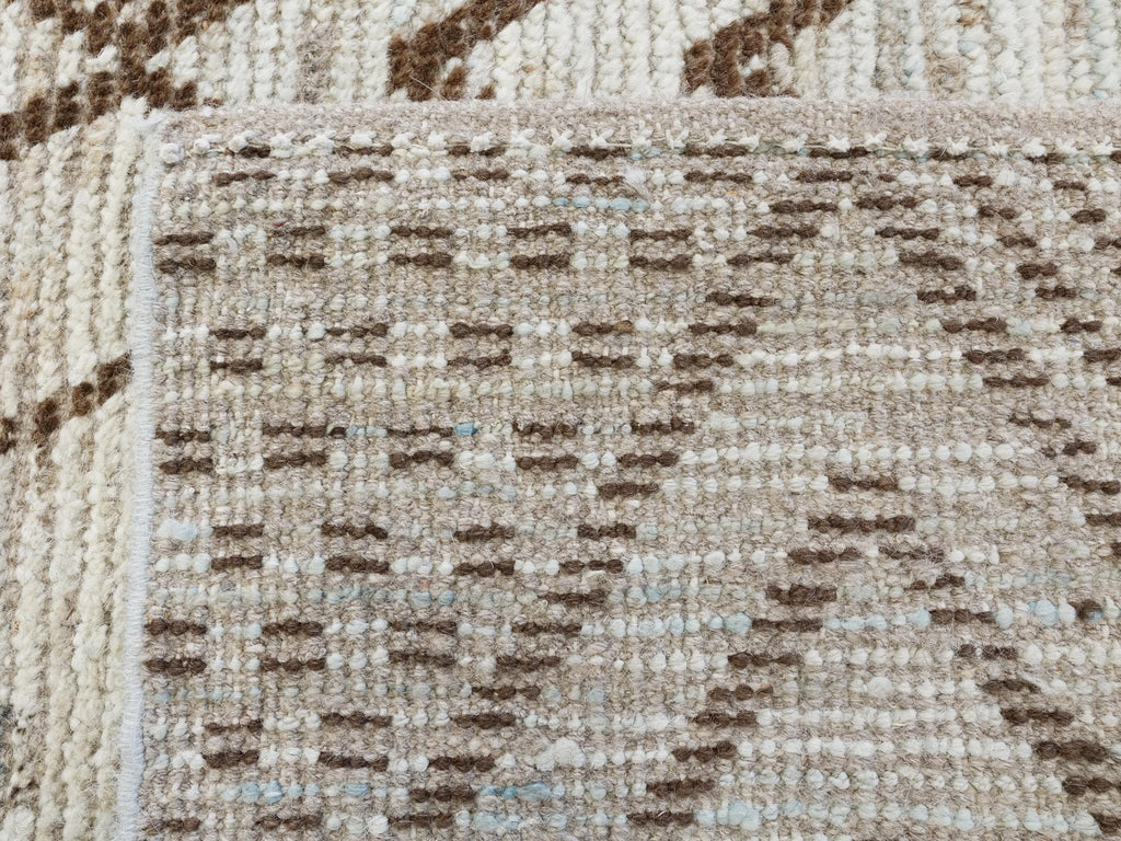 16 Ft Light Blue Moroccan Runner Rug - Hand Knotted Wool Rug