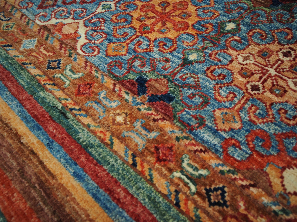 Hand Knotted Red Khorjan Rug 3x4 Ft Traditional Oriental Ghazni Wool Rug