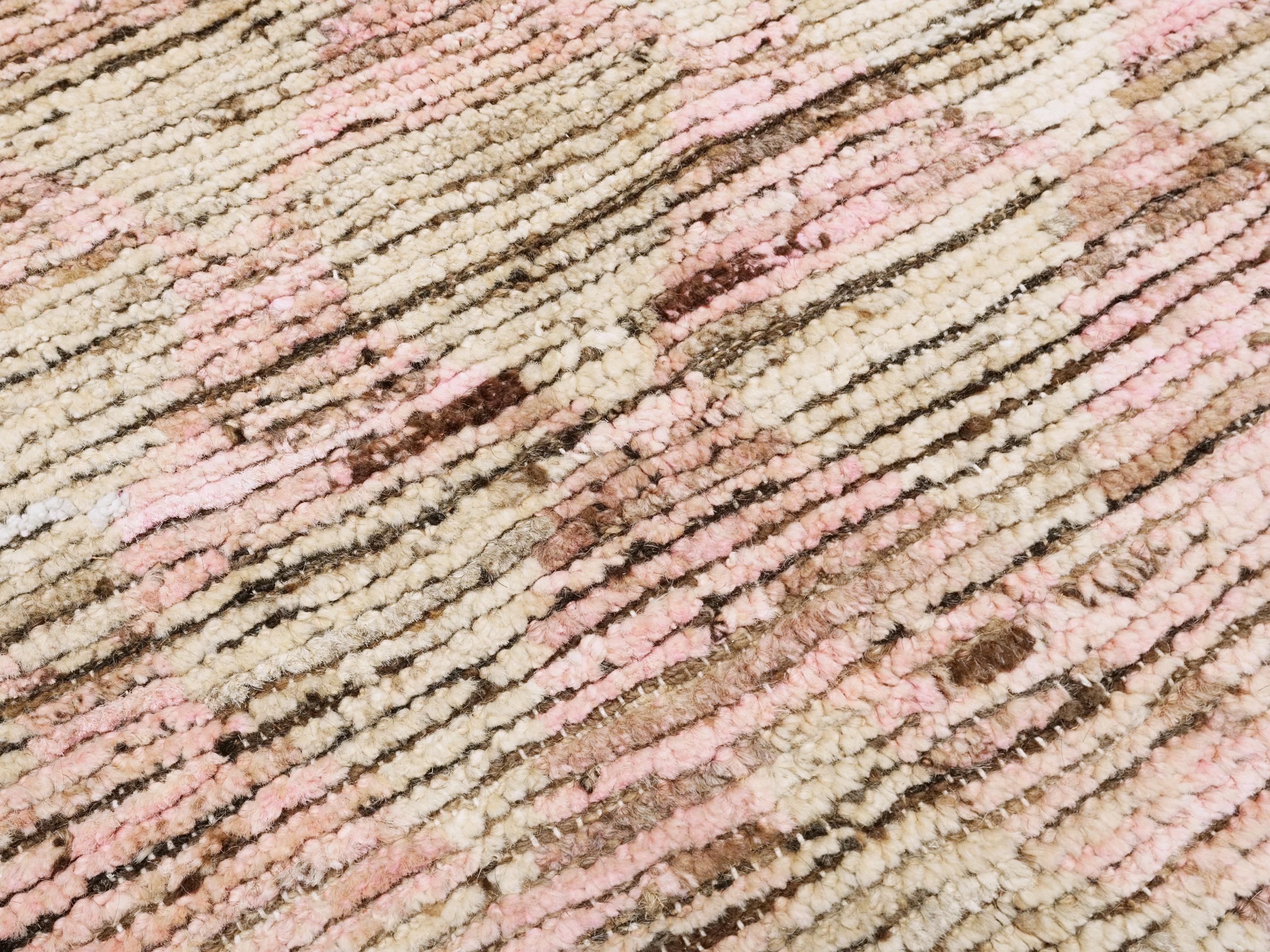 6x8 Ft Pink Moroccan Rug - Abstract Area Rug