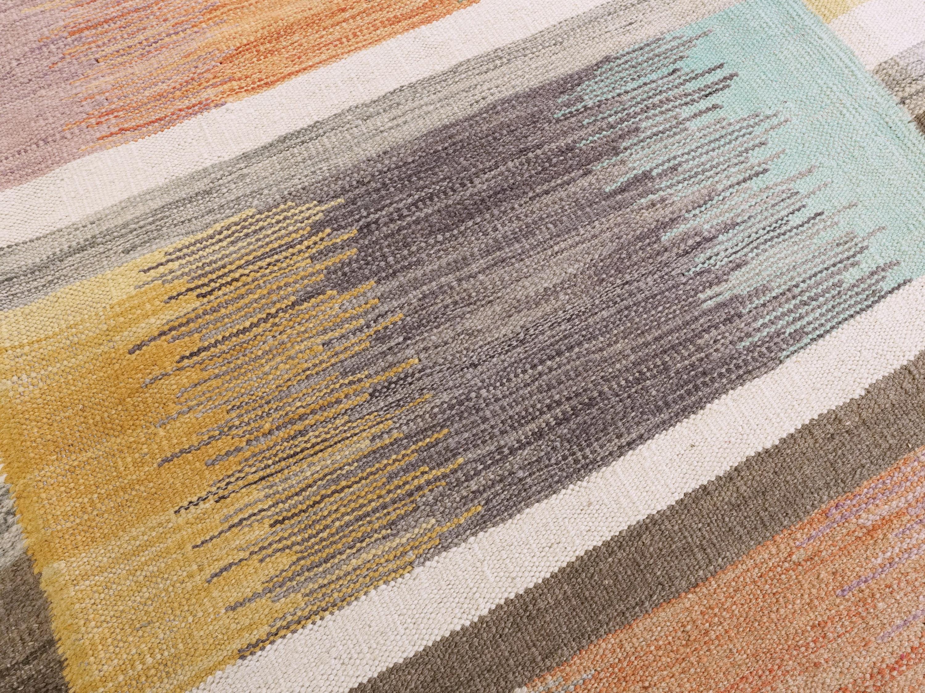 9x12 Ft Colorful Killim Rug - Flat Weave Area Rug