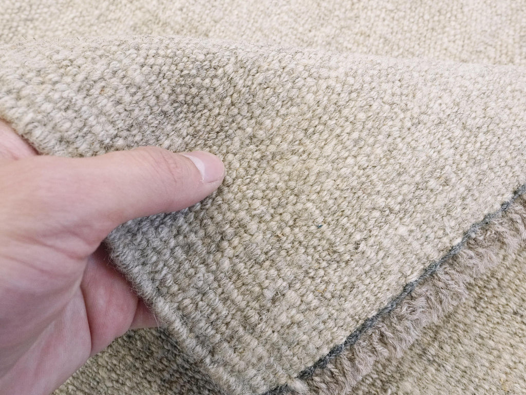 8x10 Ft Beige Kilim - Handwoven Afghan Area Rug