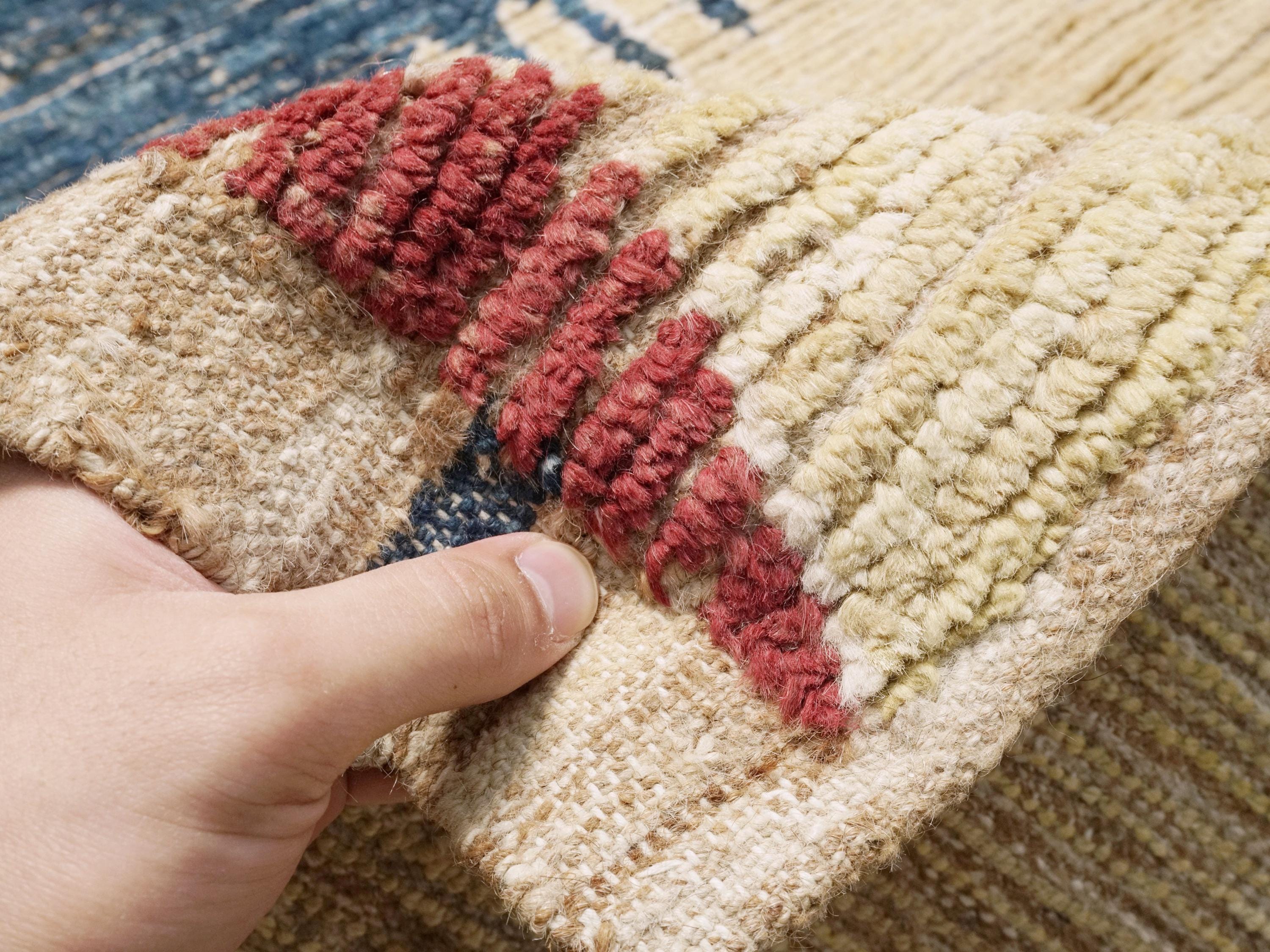 8x10 Ft Yellow & Blue Moroccan Rug - Afghan Wool Rug