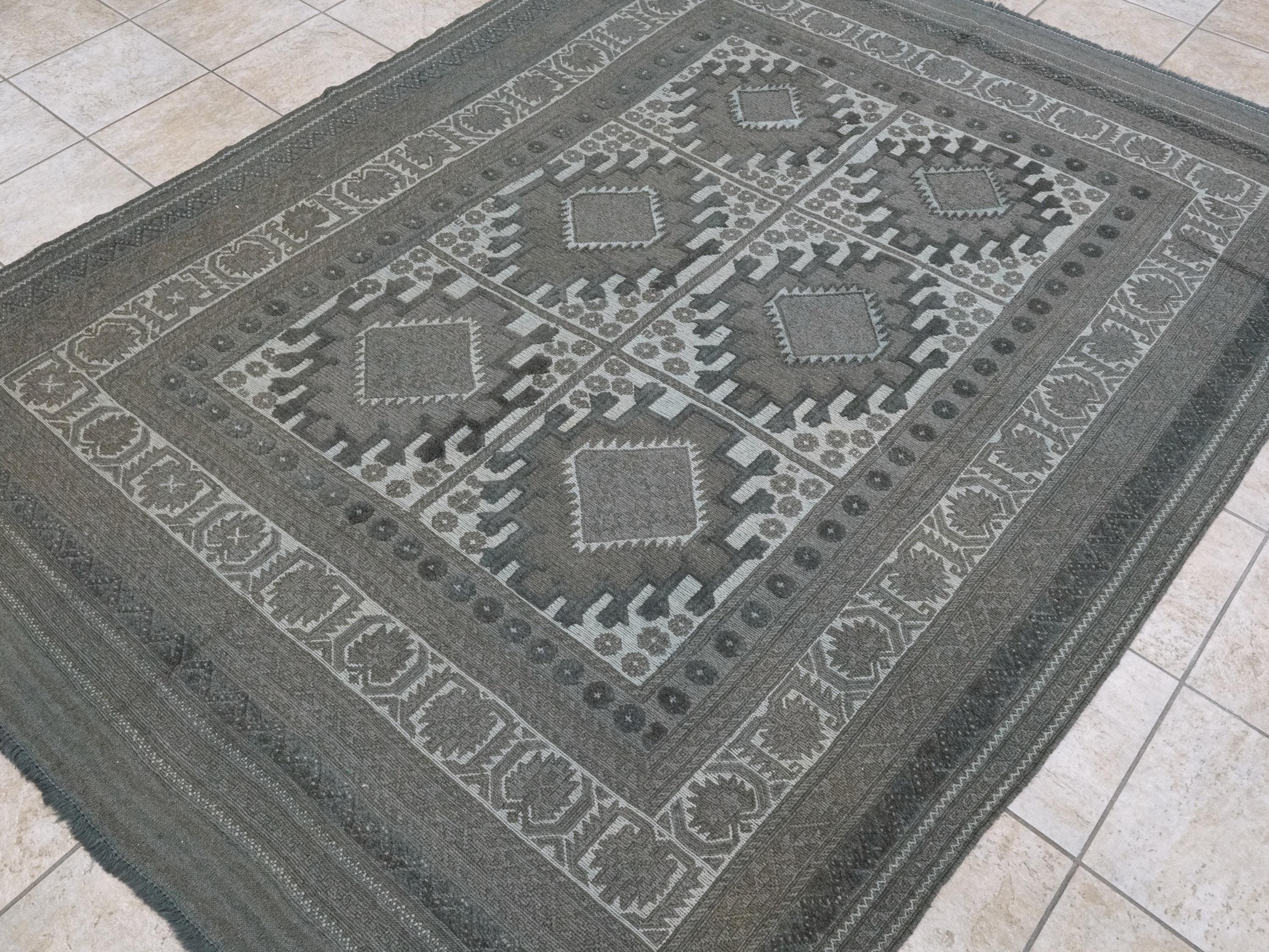 6x8 FT Vintage Tribal Kilim Rug - Hand Knotted Wool Area Rug