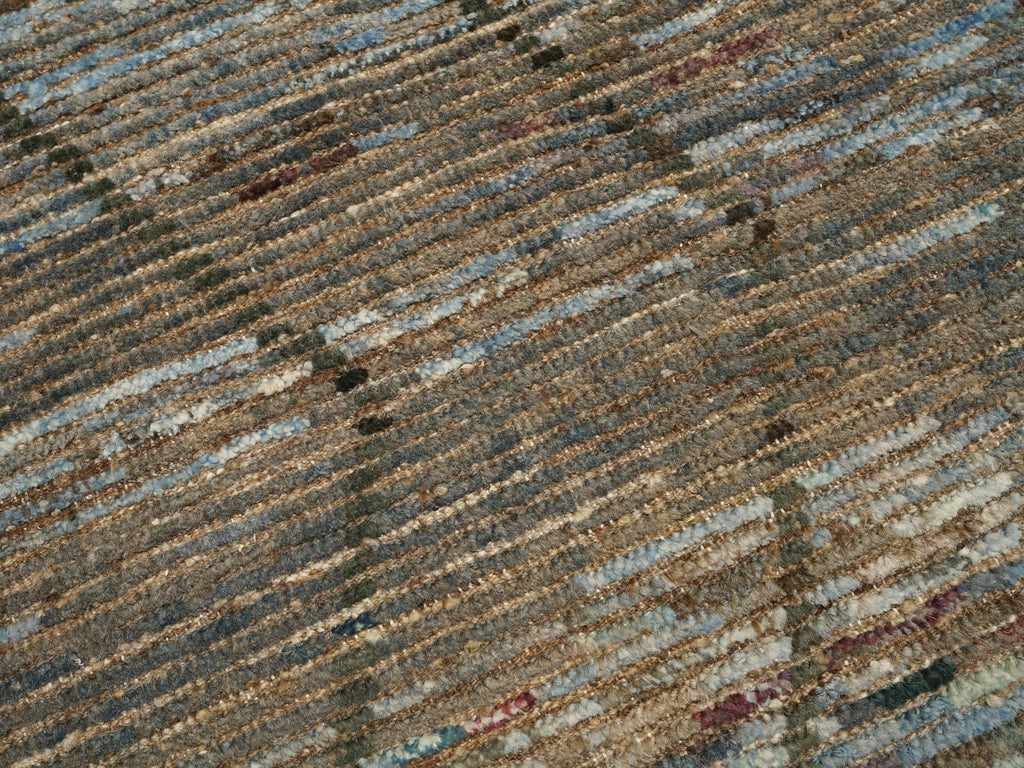 10 Ft Handmade Moroccan Runner Rug: Dark Blue Afghan Runner