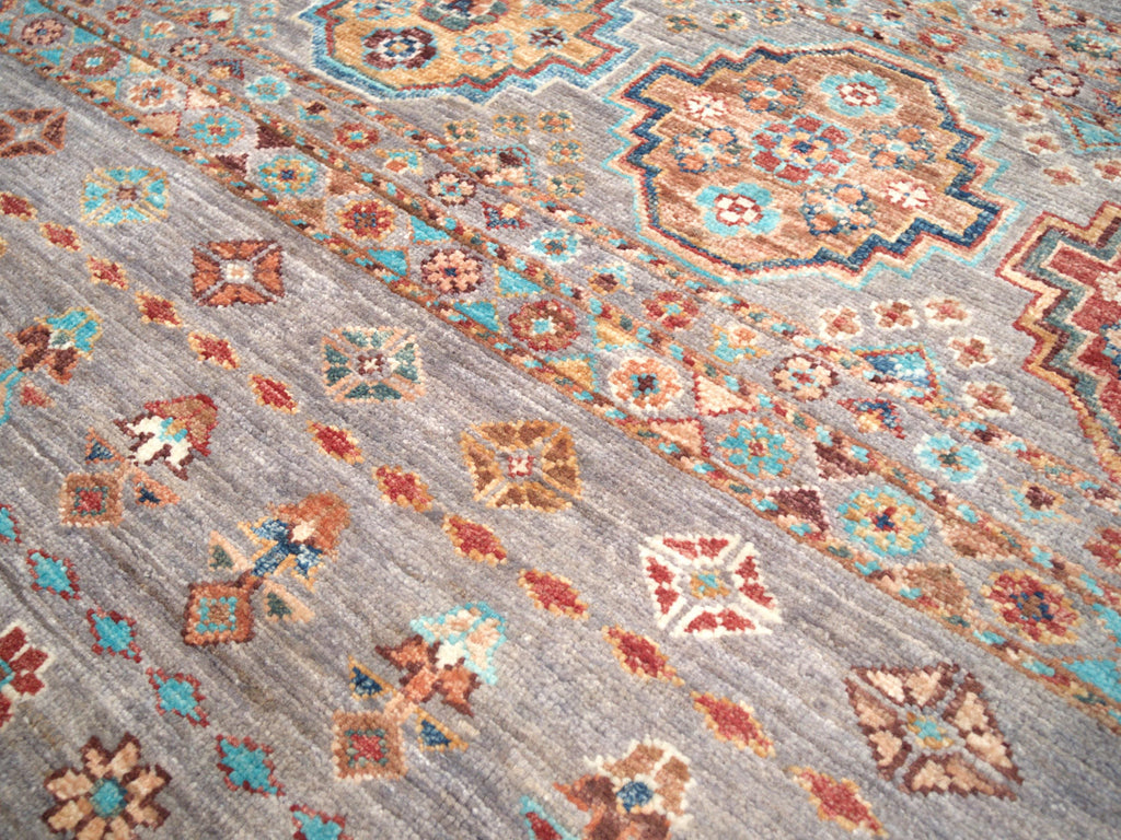 3x5 Ft Gray Khorjan Rug - Oriental Wool Area Rug