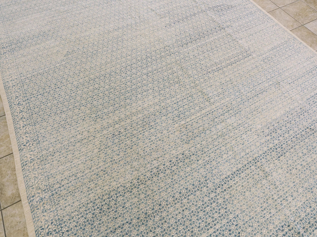 9x12 Ft Light Blue Gabbeh Rug - Hand Knotted Area Rug