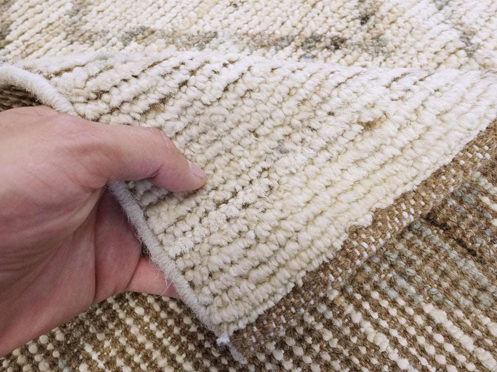 9x12 Ft Beige & Gray Moroccan Rug - Hand Knotted Wool Area Rug