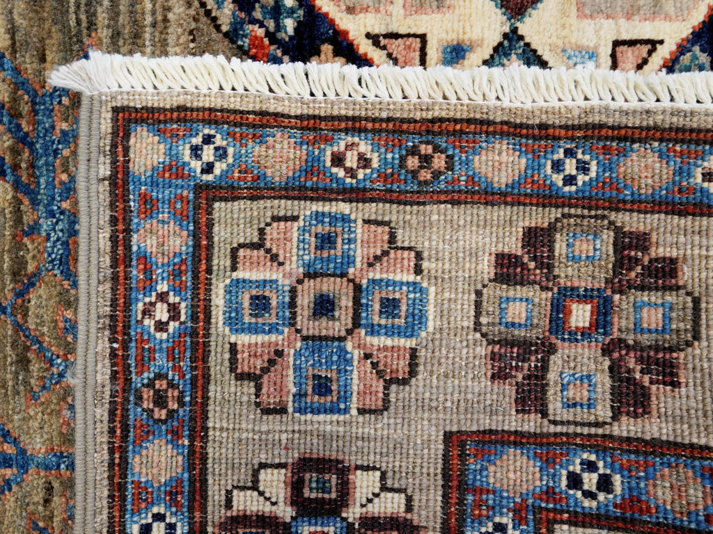 5x7 Ft Brown Heriz Rug - Hand Knotted Oriental Wool Rug