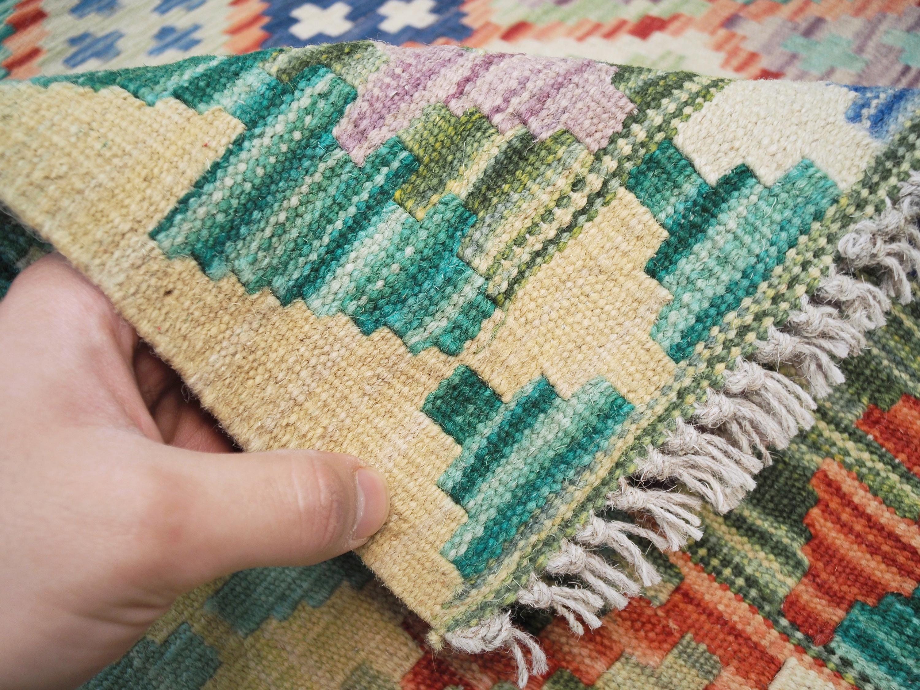 7x10 Ft Maimana Kilim Rug - Handmade Afghan Flat Weave