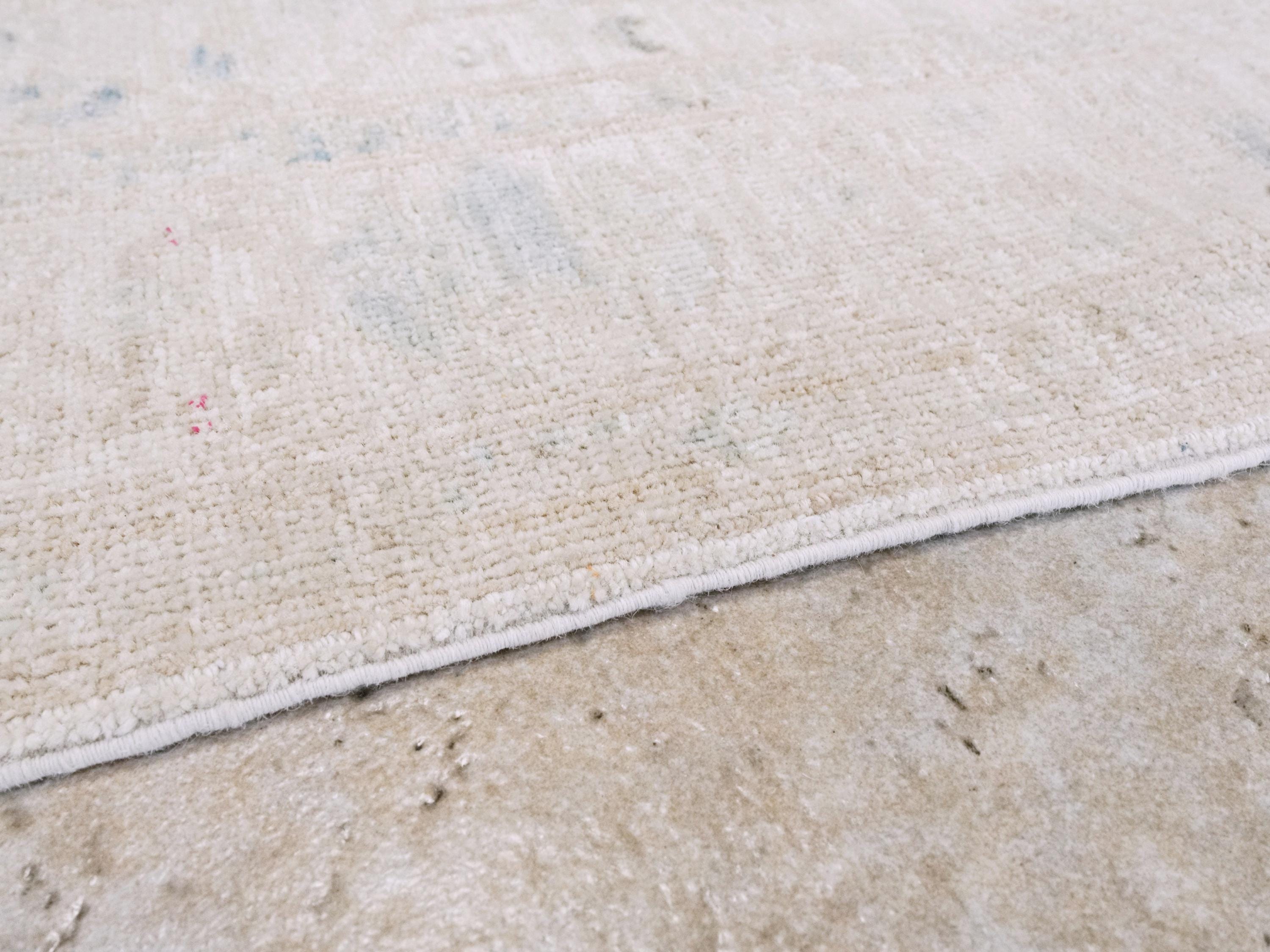 4x6 Light Beige Serapi Rug - Oriental Area Rug - Floral Design