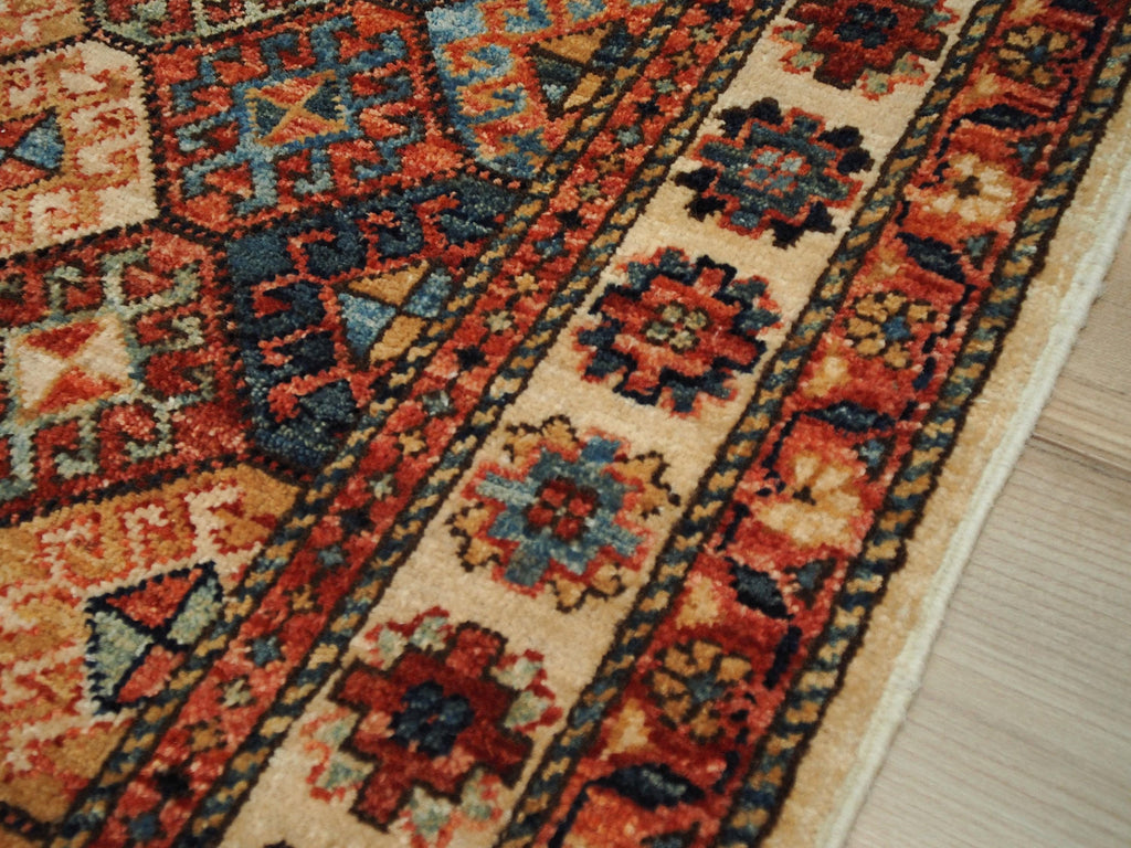 3x5 Ft Orange Heriz Rug - Oriental Accent Rug