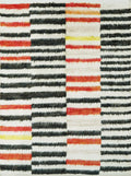 Hand Knotted Wool Moroccan Rug - 5x6 Ft Shaggy Rug