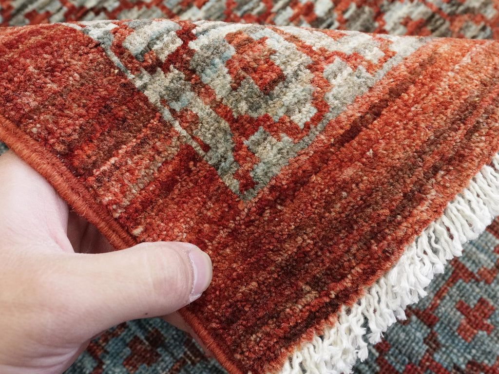 6x9 Ft Red Gabbeh Rug - Contemporary Area Rug