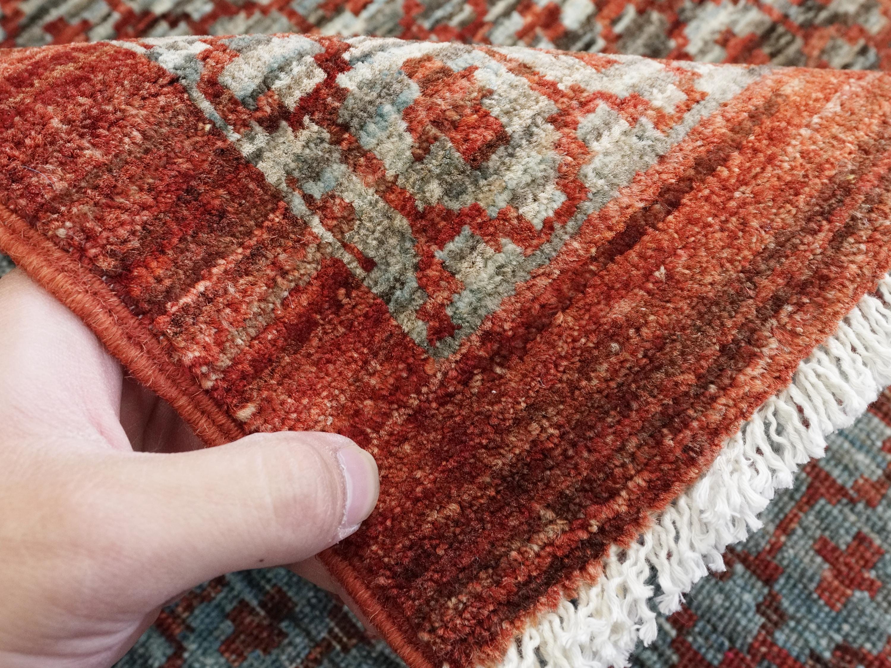 6x9 Ft Red Gabbeh Rug - Contemporary Area Rug