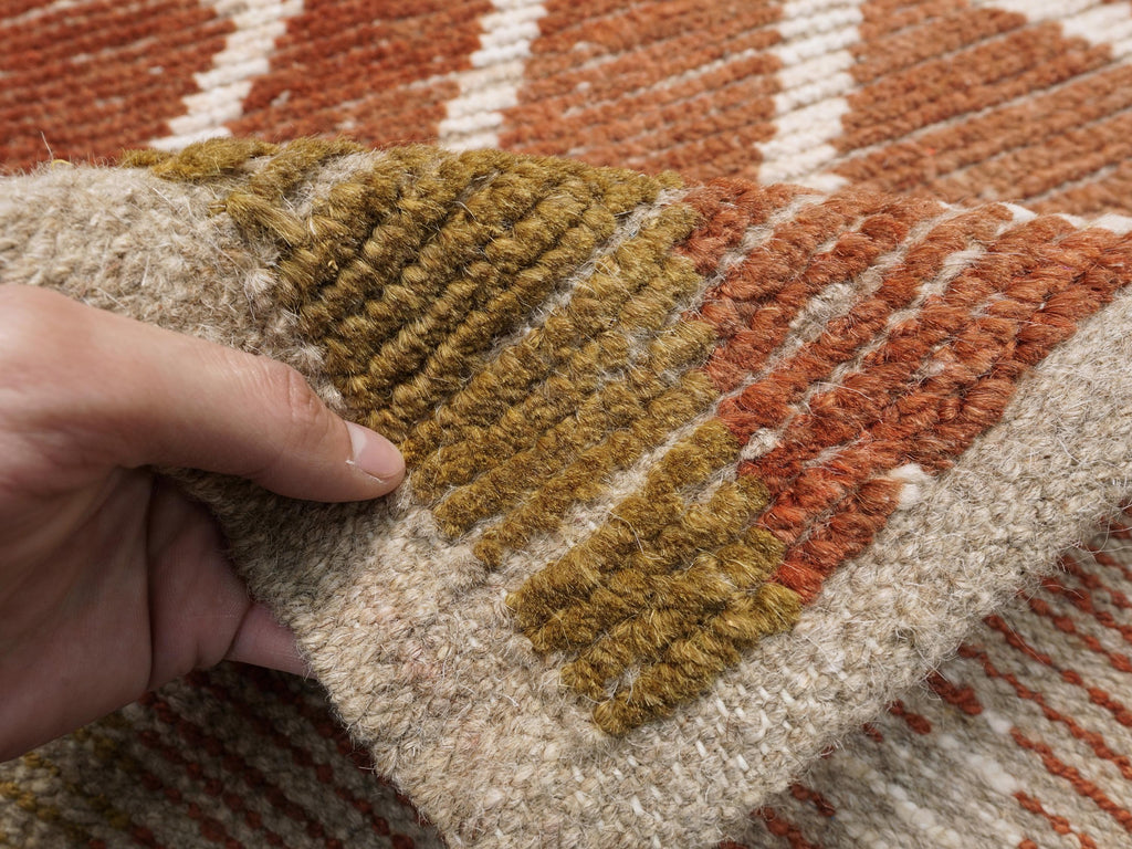 9x12 Ft Rustic Red Moroccan Rug - Hand Knotted Area Rug