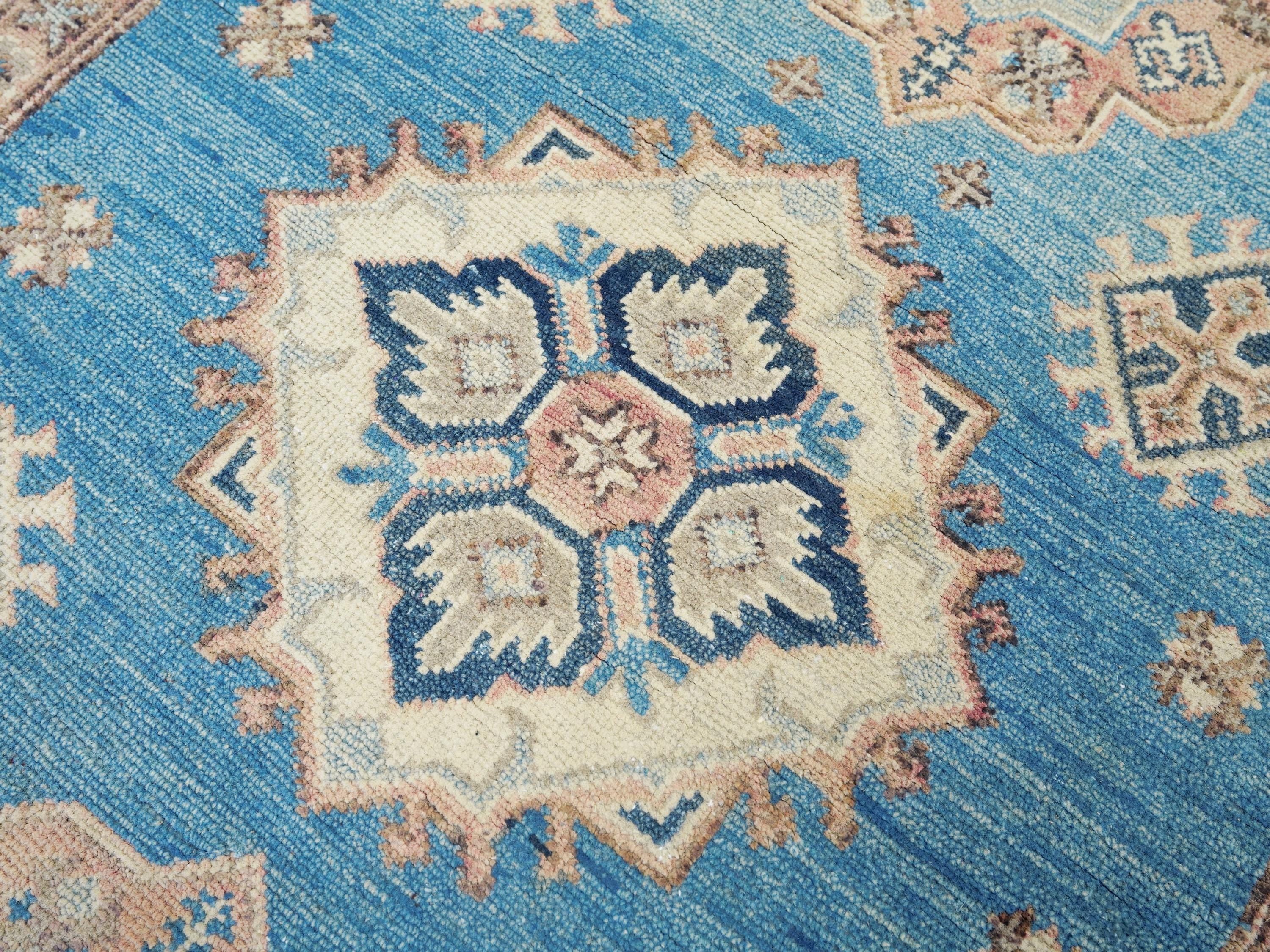 3x5 Ft Blue Serapi Rug - Oriental Wool Antique Rug - Persian Design