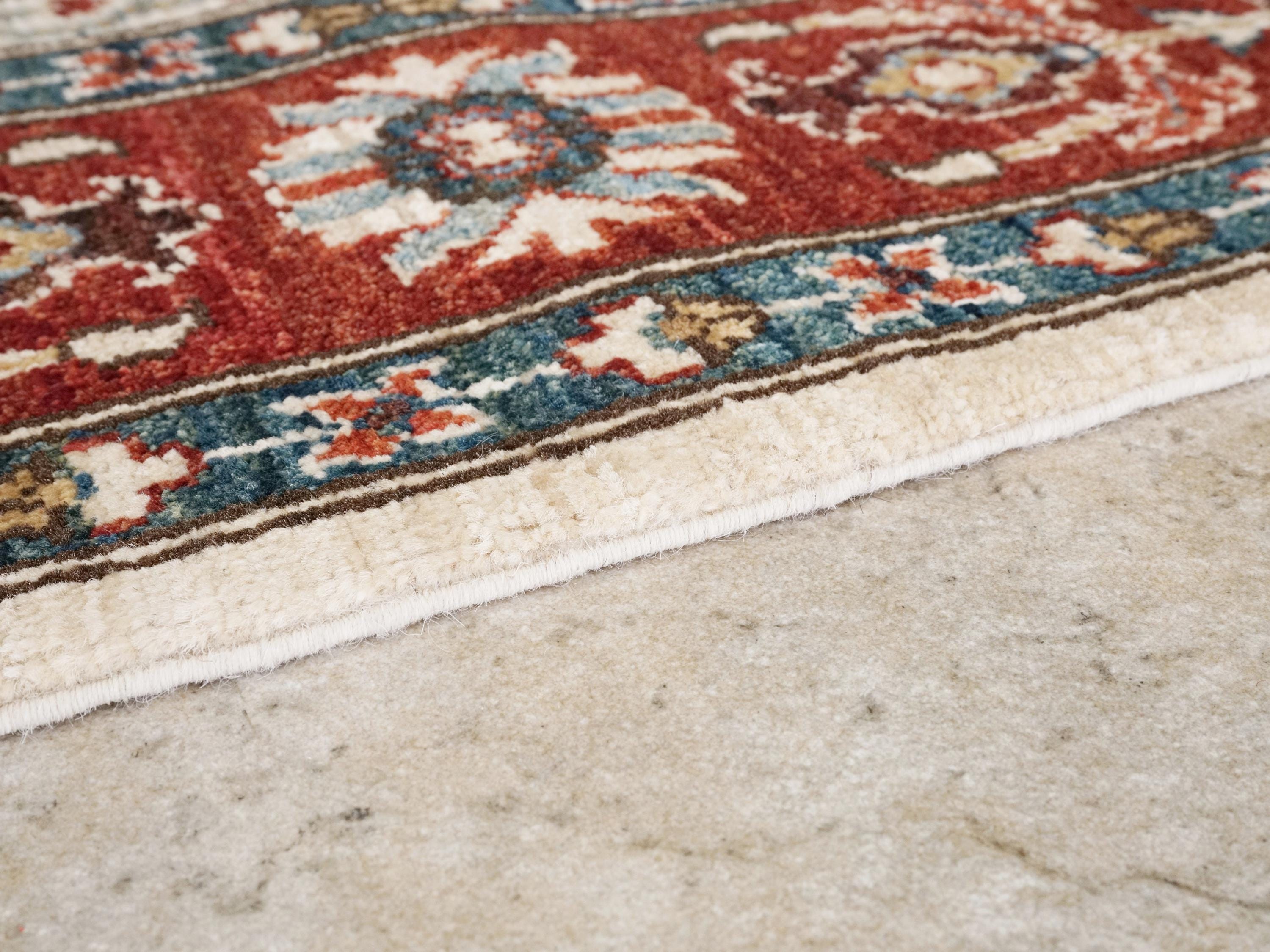 5x7 Ft Hand Knotted Red Heriz Rug - Wool Oriental Rug