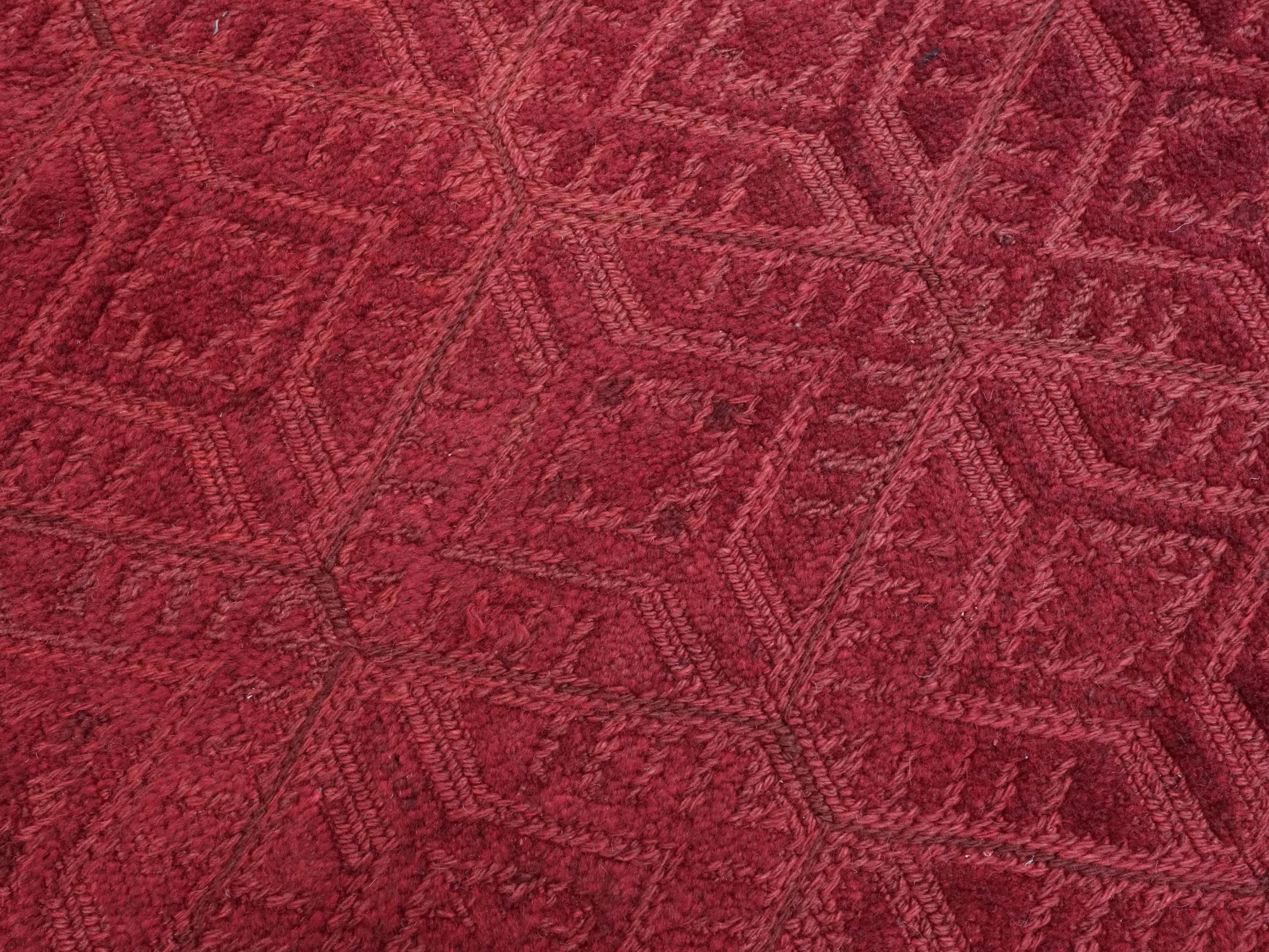 Red Tribal Kilim Rug - 6x8 Ft Hand-Knotted Afghan Wool, Vintage
