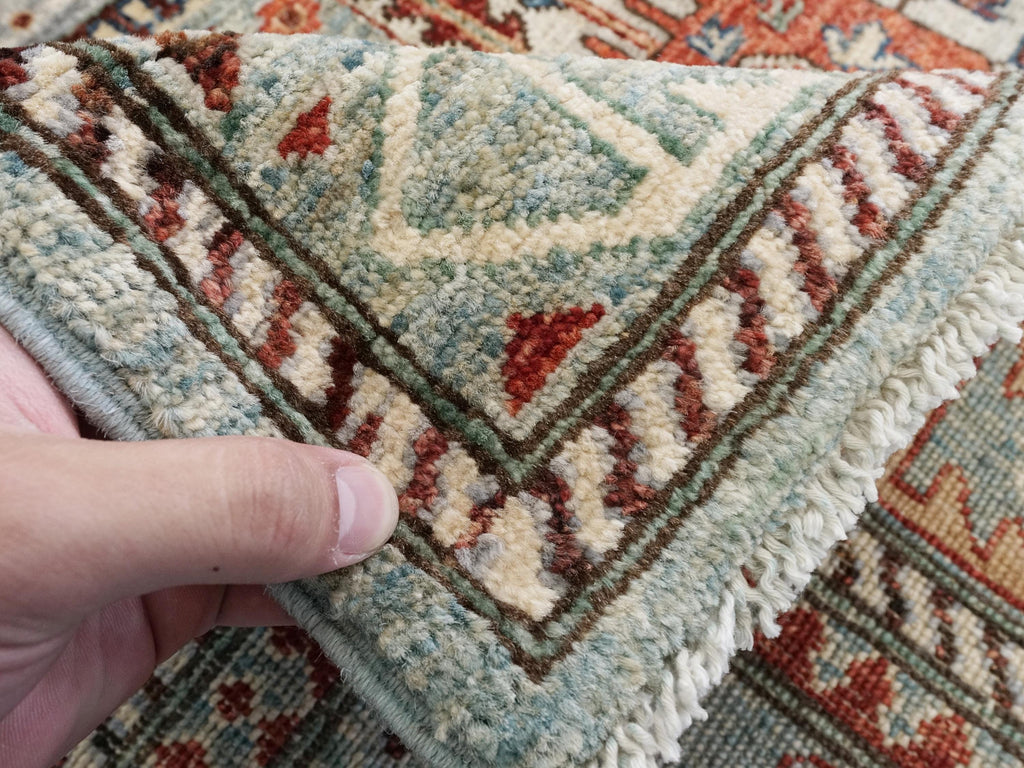 6x9 Ft Light Green Heriz Rug - Traditional Afghan Wool Rug