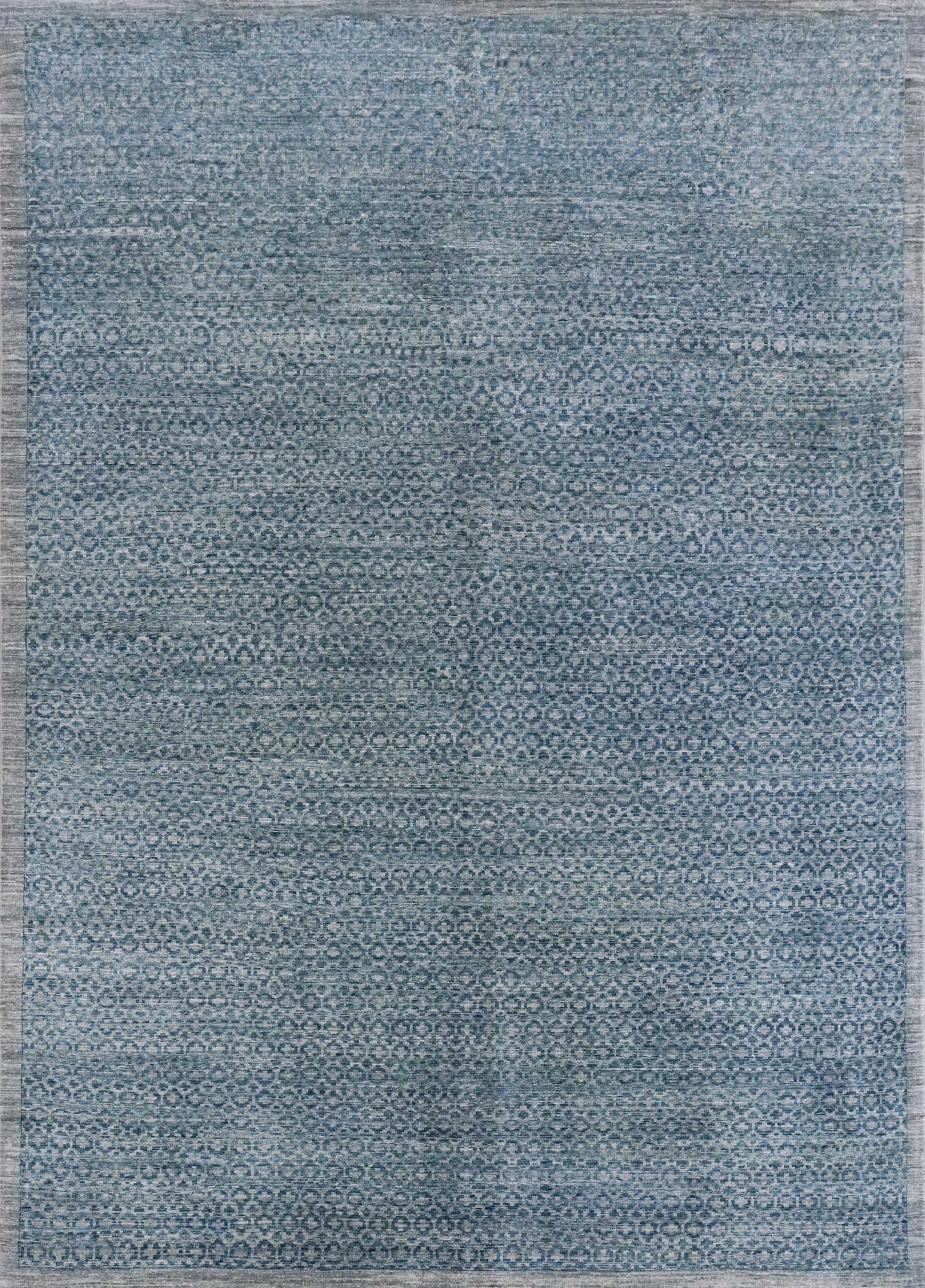 6x9 Ft Blue Gabbeh Rug - Afghan Wool Area Rug