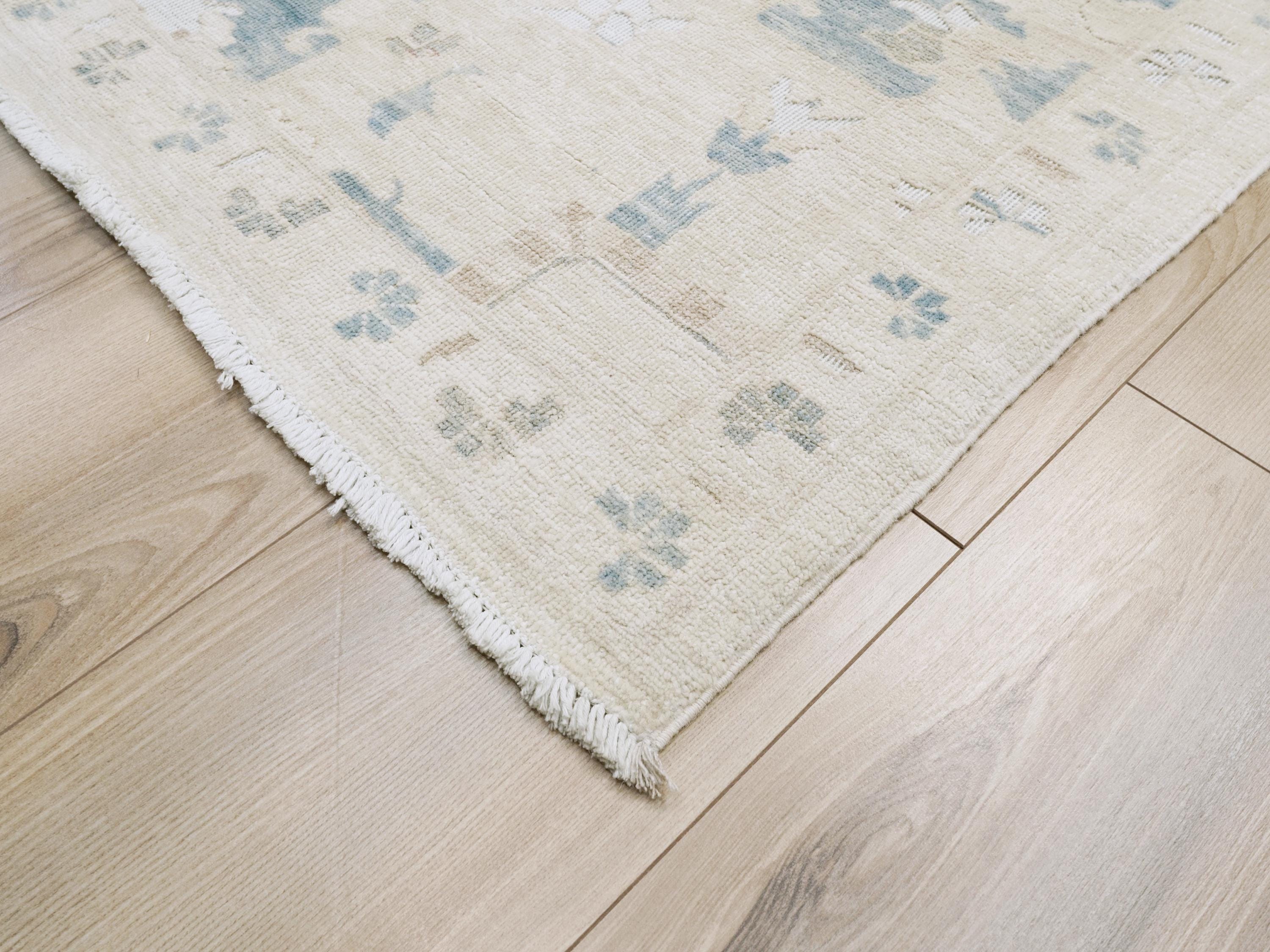 8x10 Ft White Serapi Rug - Hand Knotted Afghan Oriental Rug
