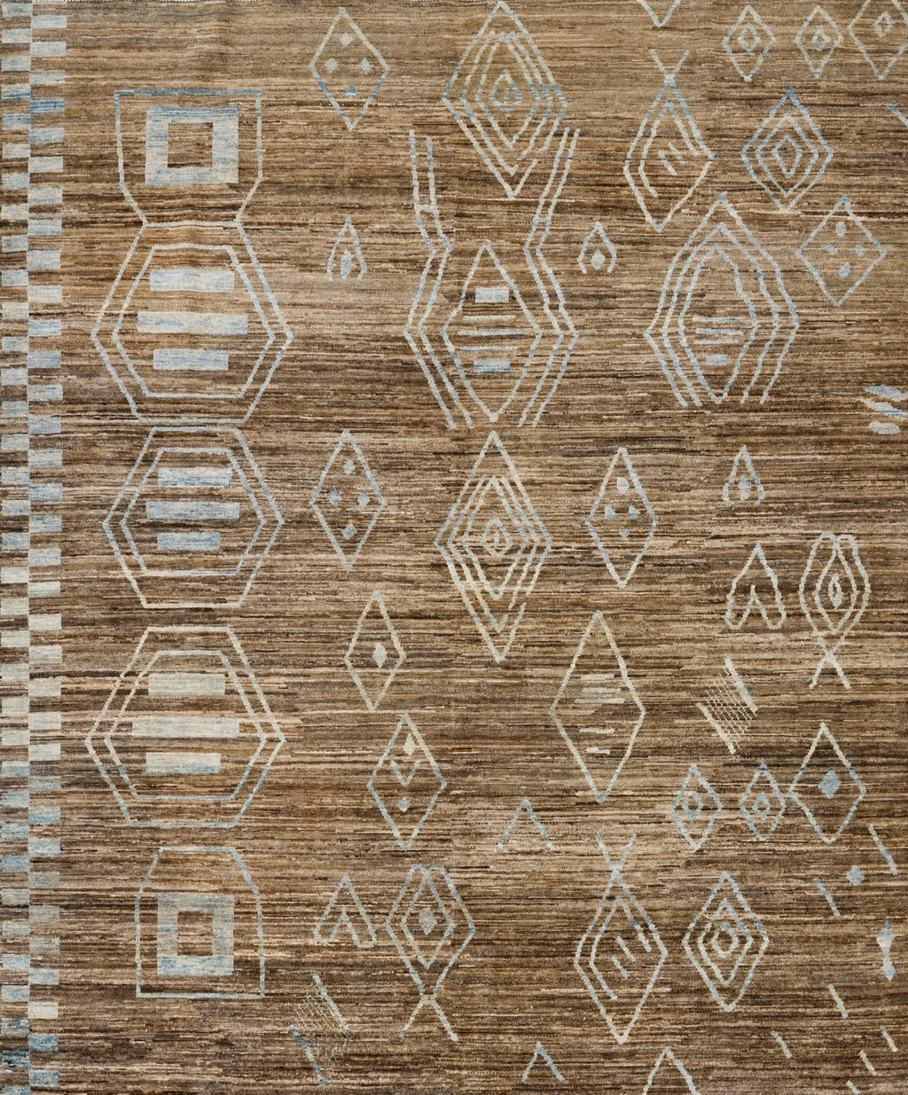 8x10 Ft Brown Gabbeh Rug - Traditional Hand Knotted Rug - Contemporary Design