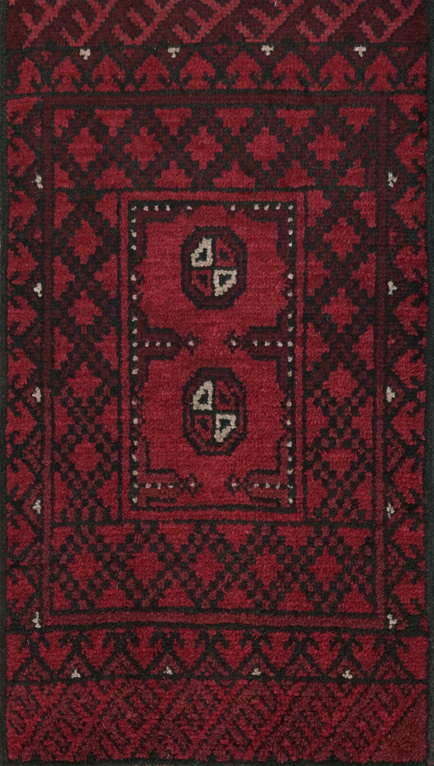 2x3 Ft Red Khal Mohammadi Rug - Handmade Tribal Rug