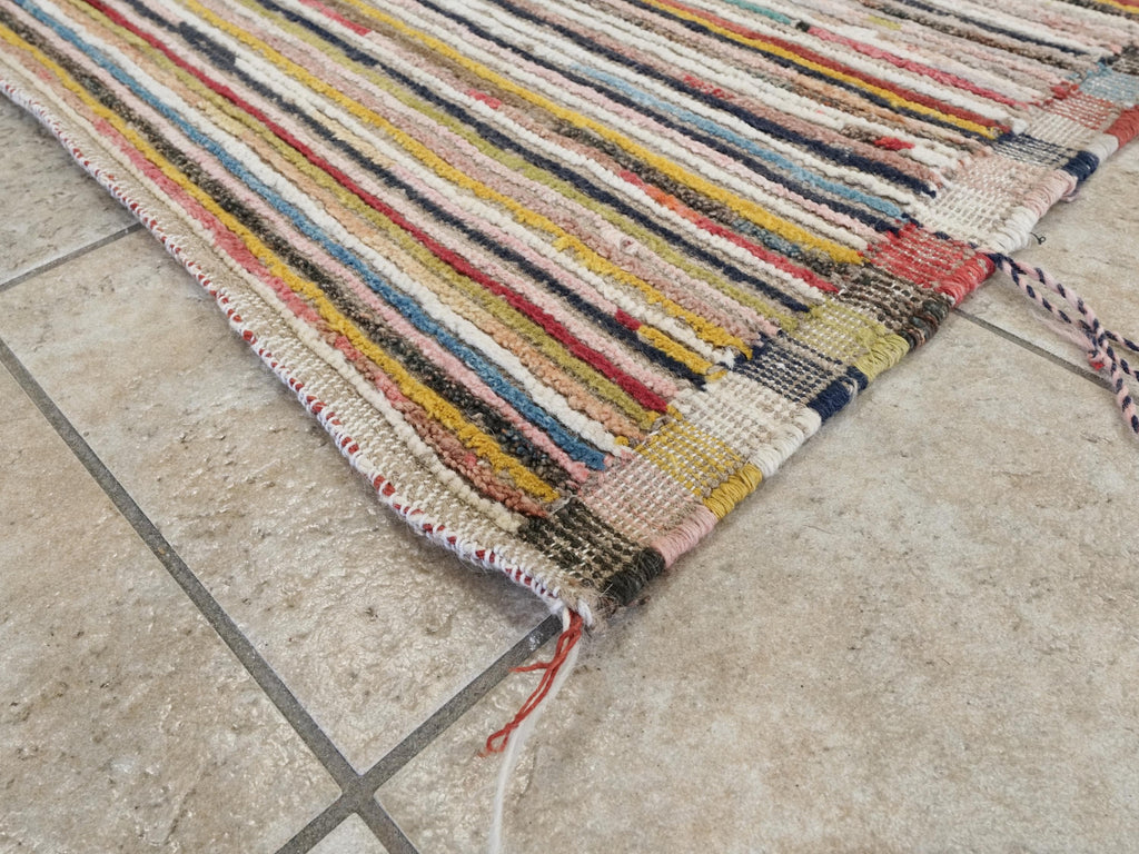 12 Ft Colorful Moroccan Runner Rug - Afghan Wool Hallway Rug