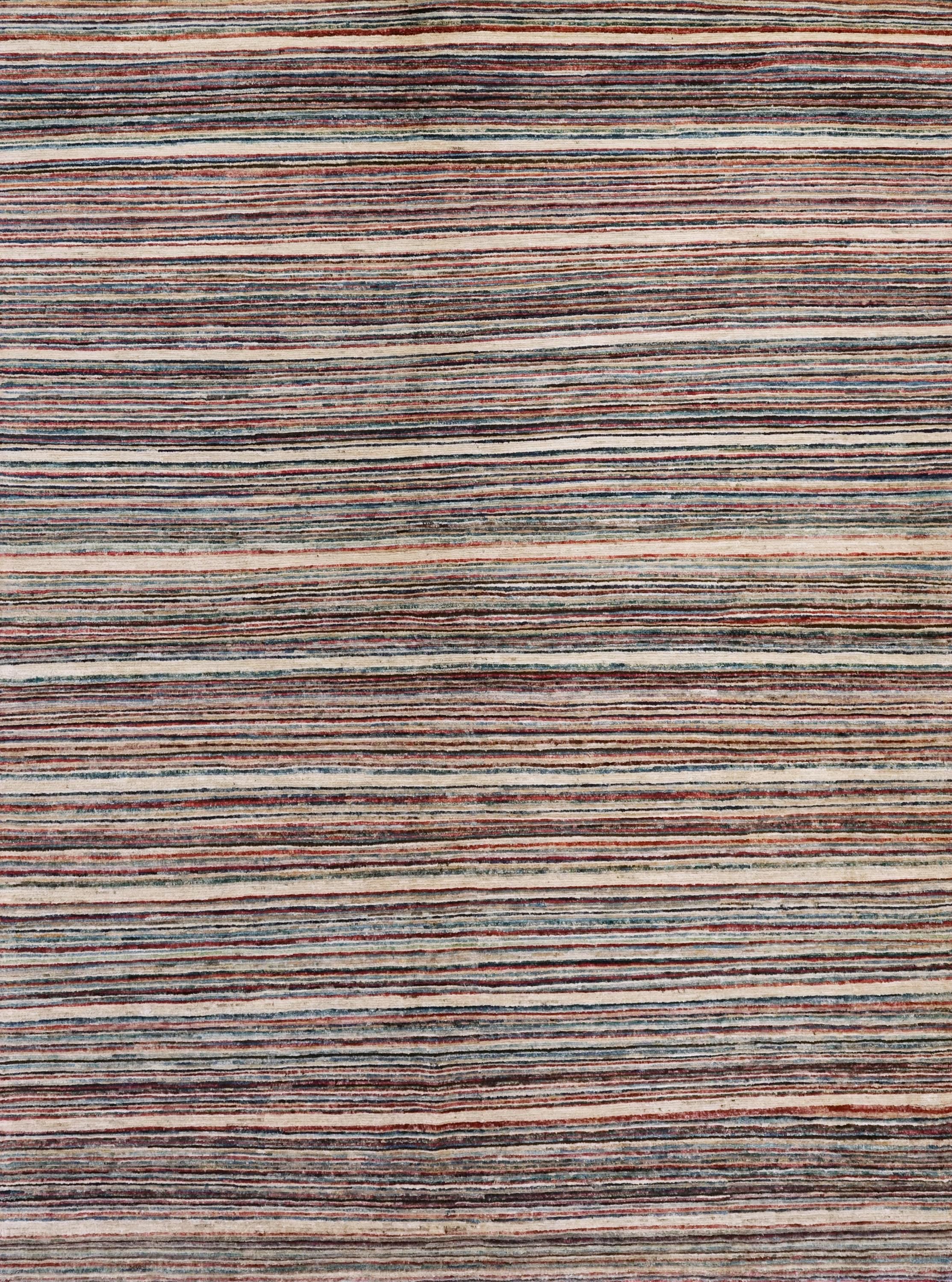 6x9 Ft Colorful Gabbeh Rug - Afghan Wool Area Rug - Striped Design
