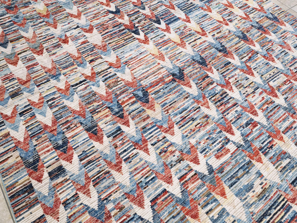 8x10 Ft Colorful Moroccan Rug -Afghan Handmade Wool Rug
