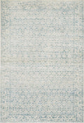 3x5 Ft Handmade Heriz Rug - Blue Vintage Area Rug