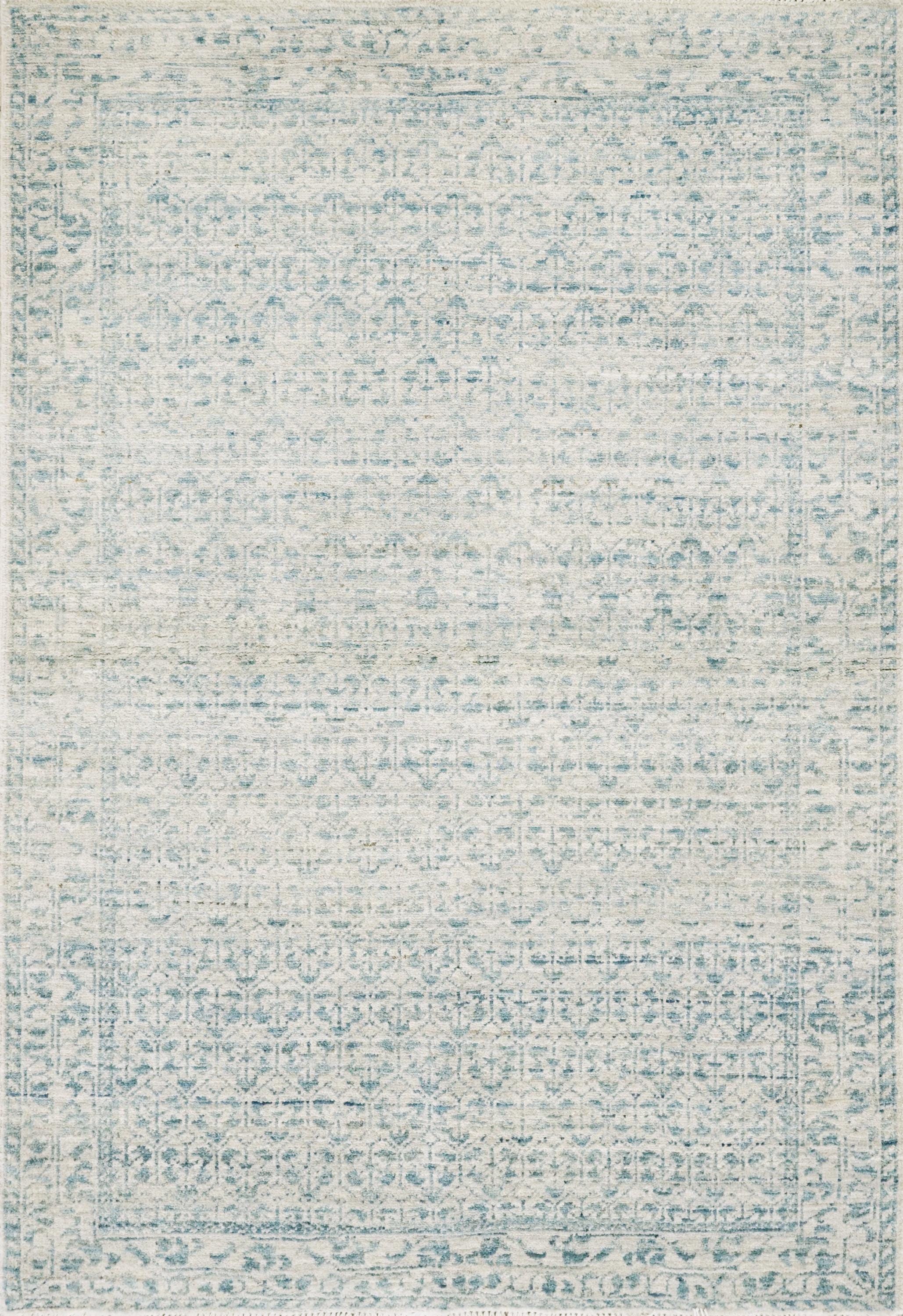 3x5 Ft Handmade Heriz Rug - Blue Vintage Area Rug