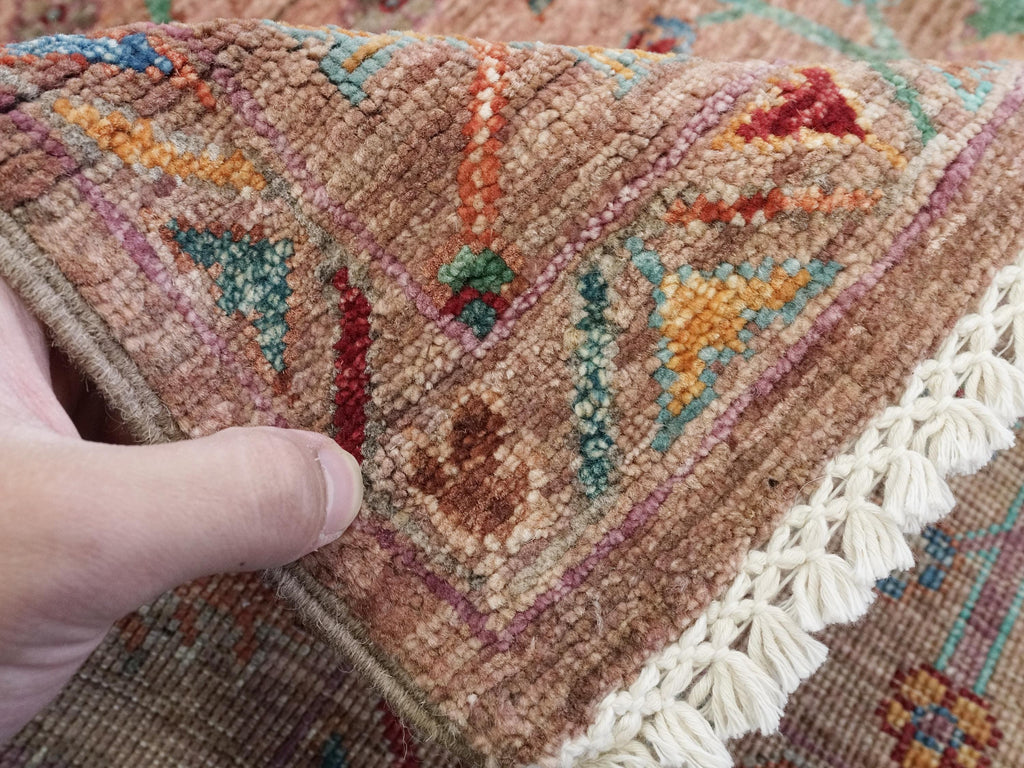 5x7 Ft Pink Serapi Rug - Hand Knotted Oriental Floral Rug