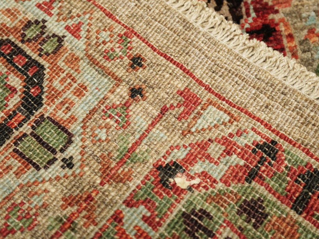 2x3 Ft Hand Knotted Beige Mamluk Rug - Oriental Accent Rug