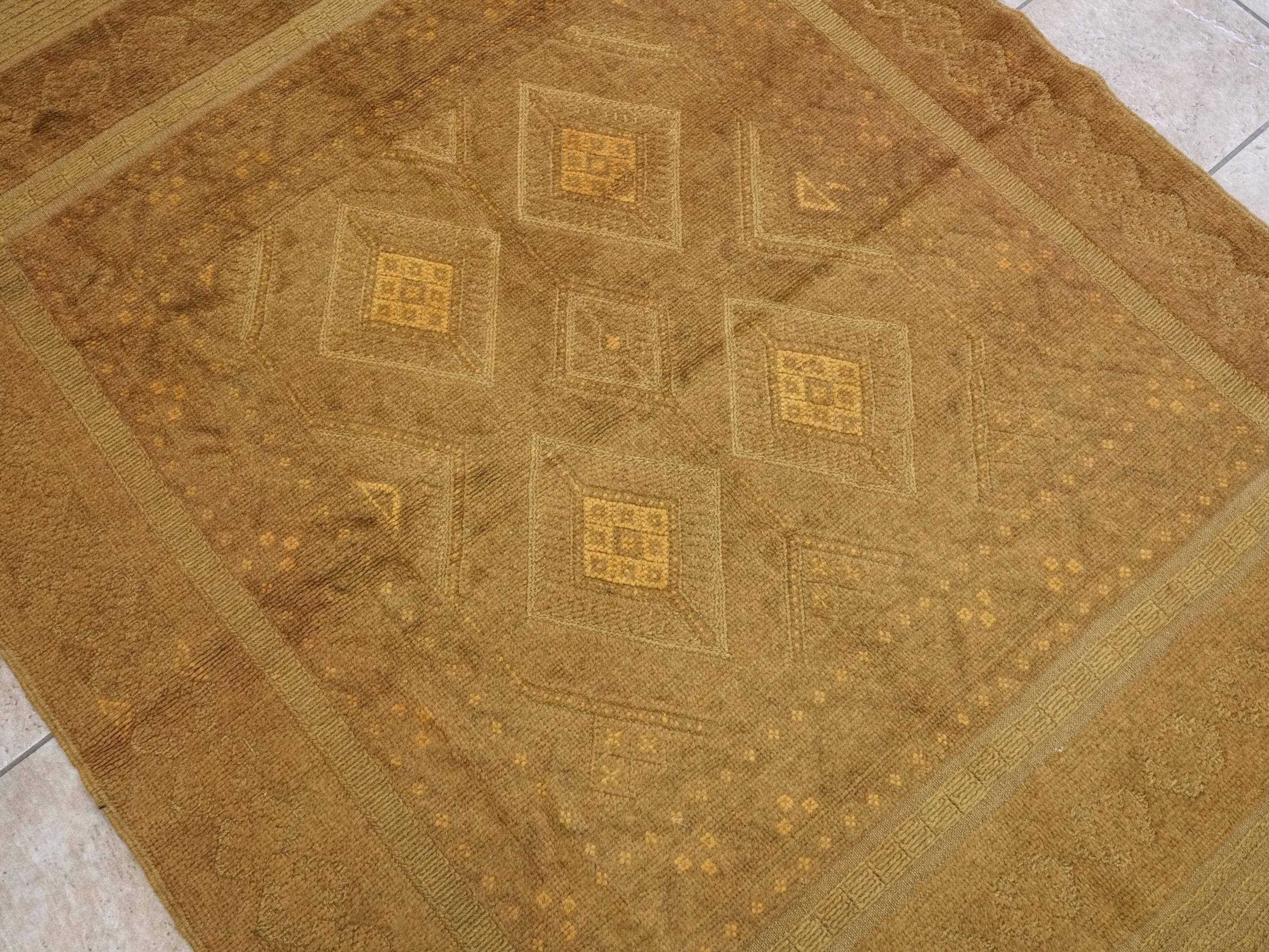 5x6 Ft Vintage Orange Tribal Kilim Rug - Hand-Knotted Afghan Wool