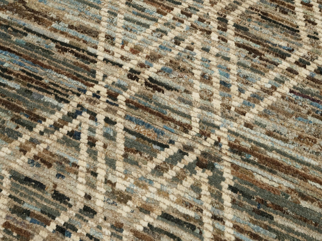 3x5 Ft Blue Moroccan Rug - Hand Knotted Area Rug