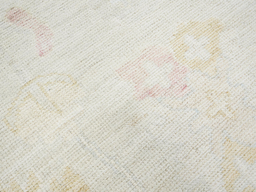 10x14 Ft Colorful Pastel Ushak Rug - Hand Knotted Afghan Rug - Turkish Design