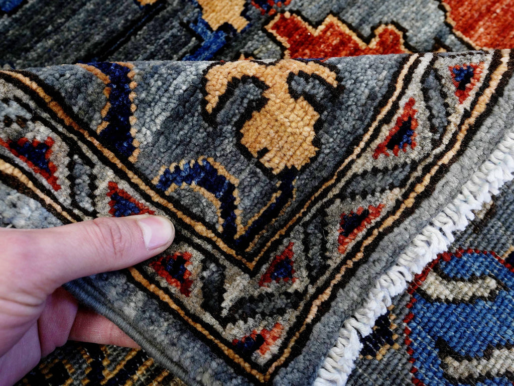 6x9 Ft Dark Gray Serapi Rug - Traditional Persian Style Wool Rug