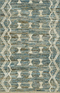 3x5 Ft Blue Moroccan Wool Rug - Hand Knotted Area Rug