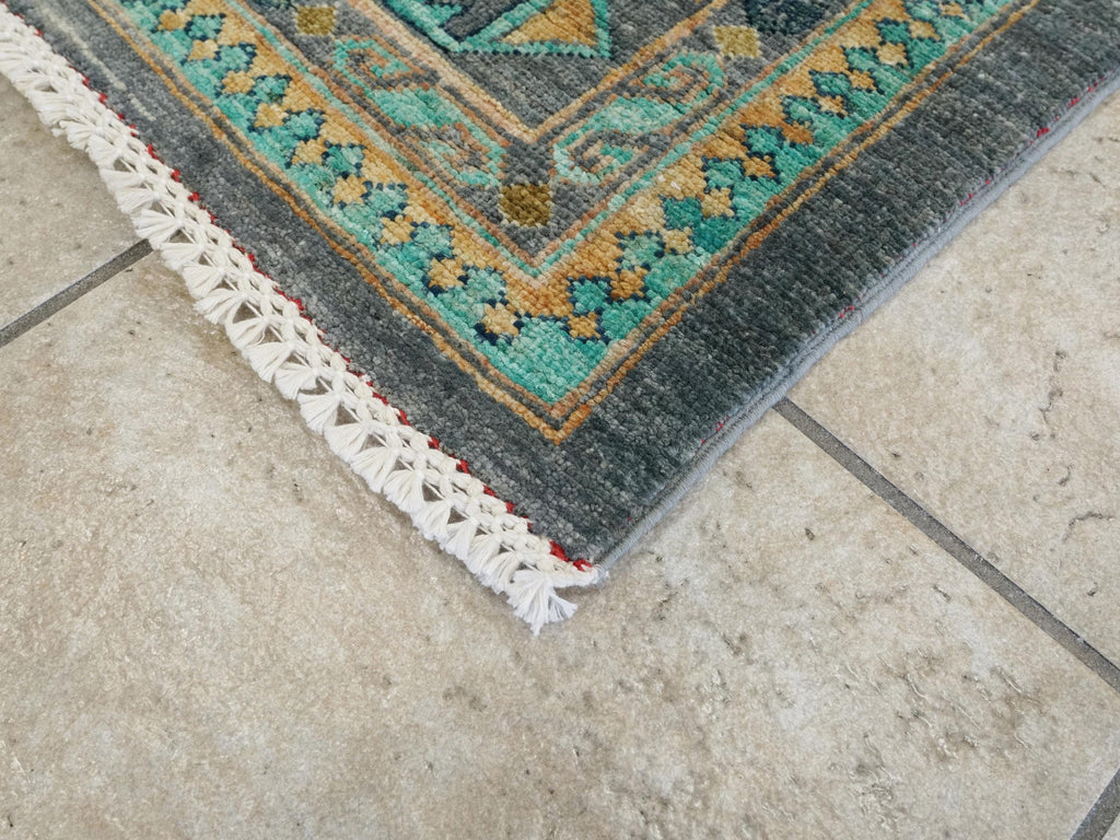 6x8 Ft Gray Bidjar Rug - Hand Knotted Oriental Wool Rug