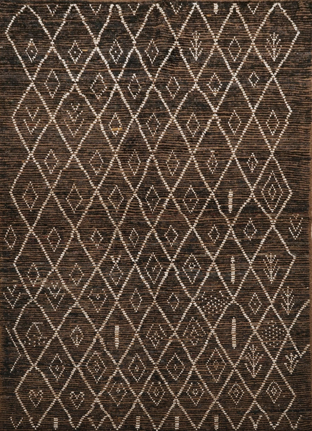 5x8 Ft Dark Brown Moroccan Rug - Hand Knotted Area Rug