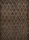 5x8 Ft Dark Brown Moroccan Rug - Hand Knotted Area Rug