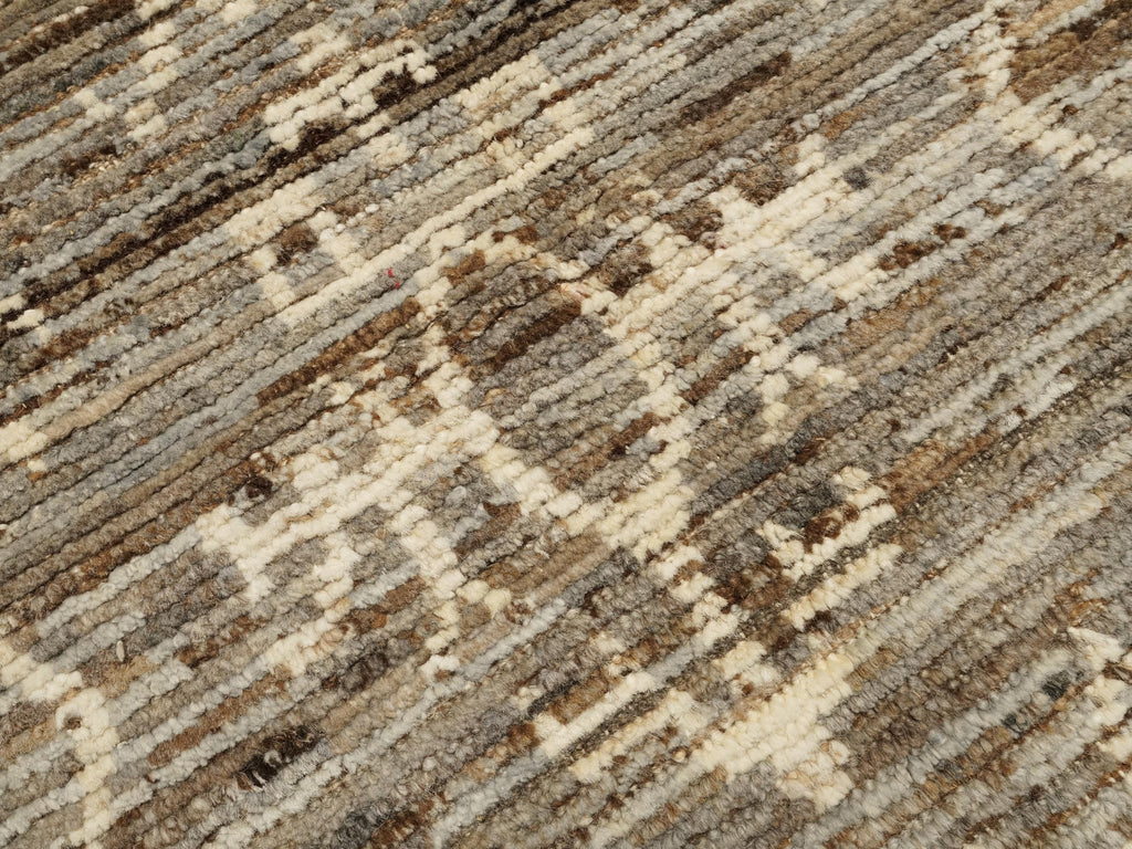 6x6 Ft Brown Moroccan Rug - Afghan Handmade Area Rug