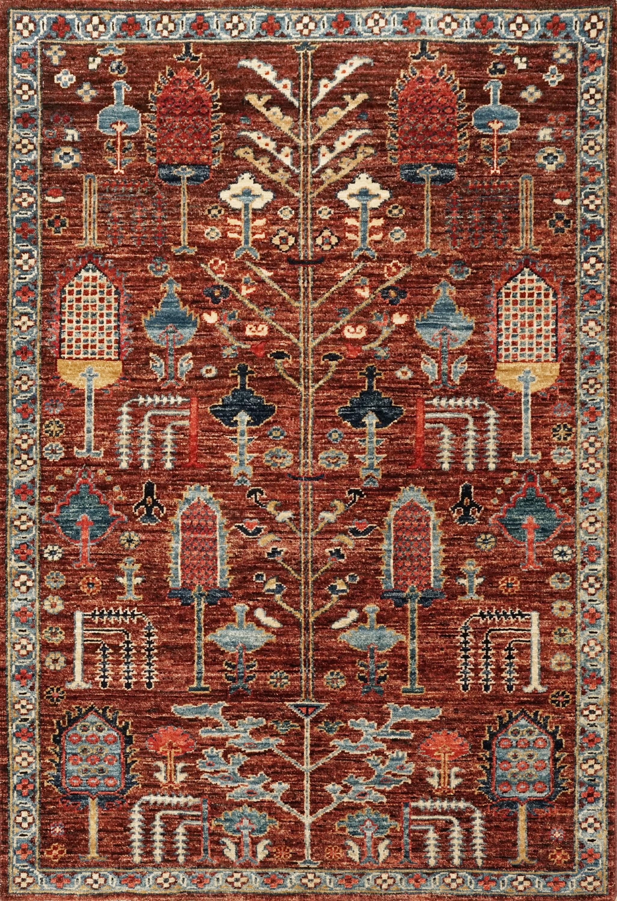 3x5 Ft Handmade Serapi Rug - Red Oriental Rug